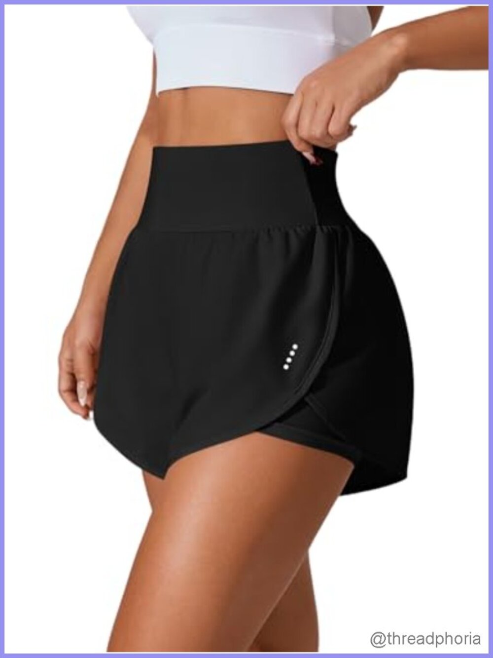 Women's Athletic Running Shorts High Waisted with Pockets, 3" Quick-Dry Workout